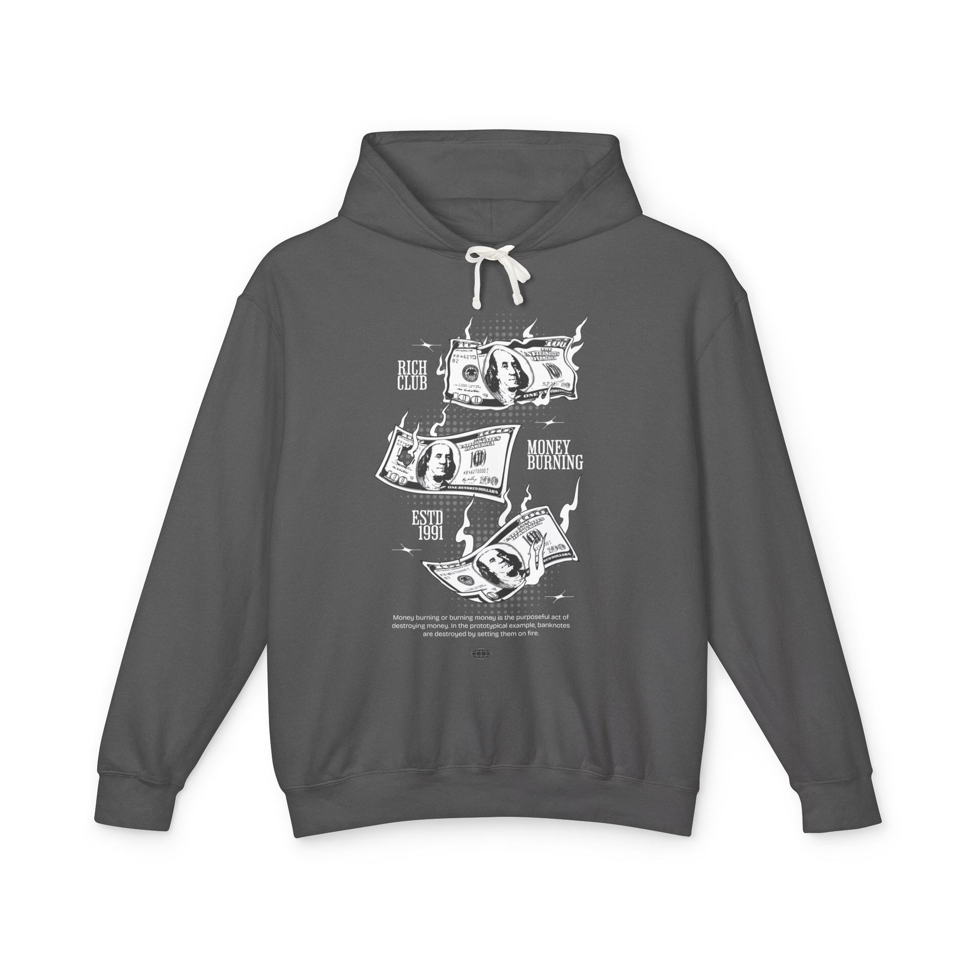 Hoodie Rich Club Money Burning Lightweight