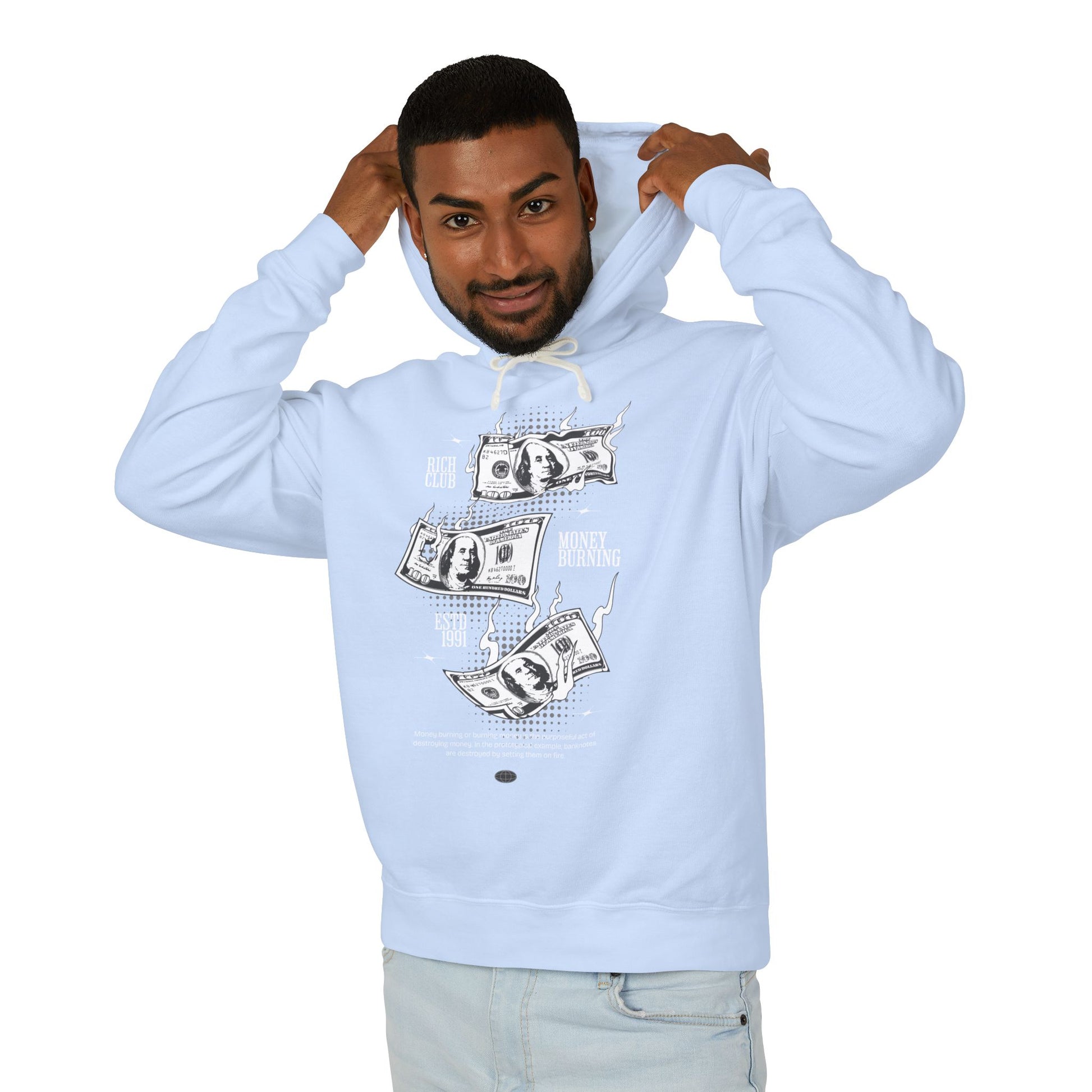 Hoodie Rich Club Money Burning Lightweight