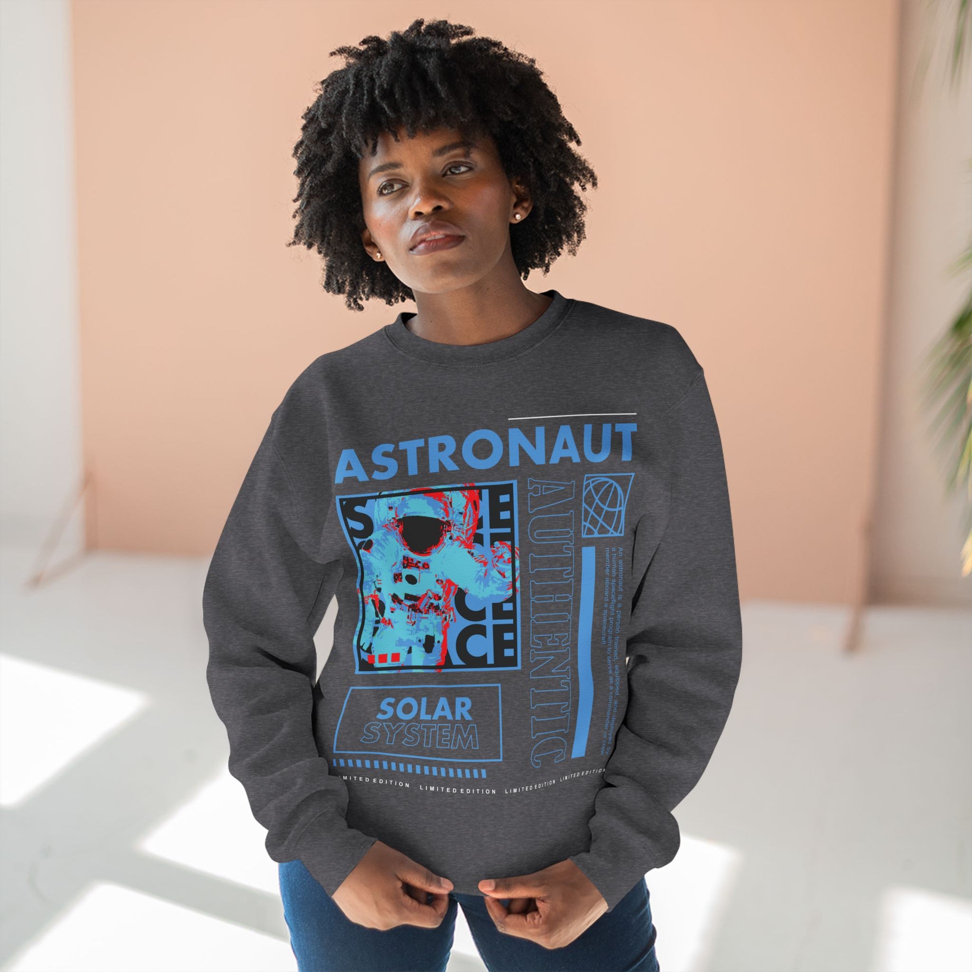 Astronaut Solar System Unisex Crewneck Sweatshirt - Space Theme Apparel