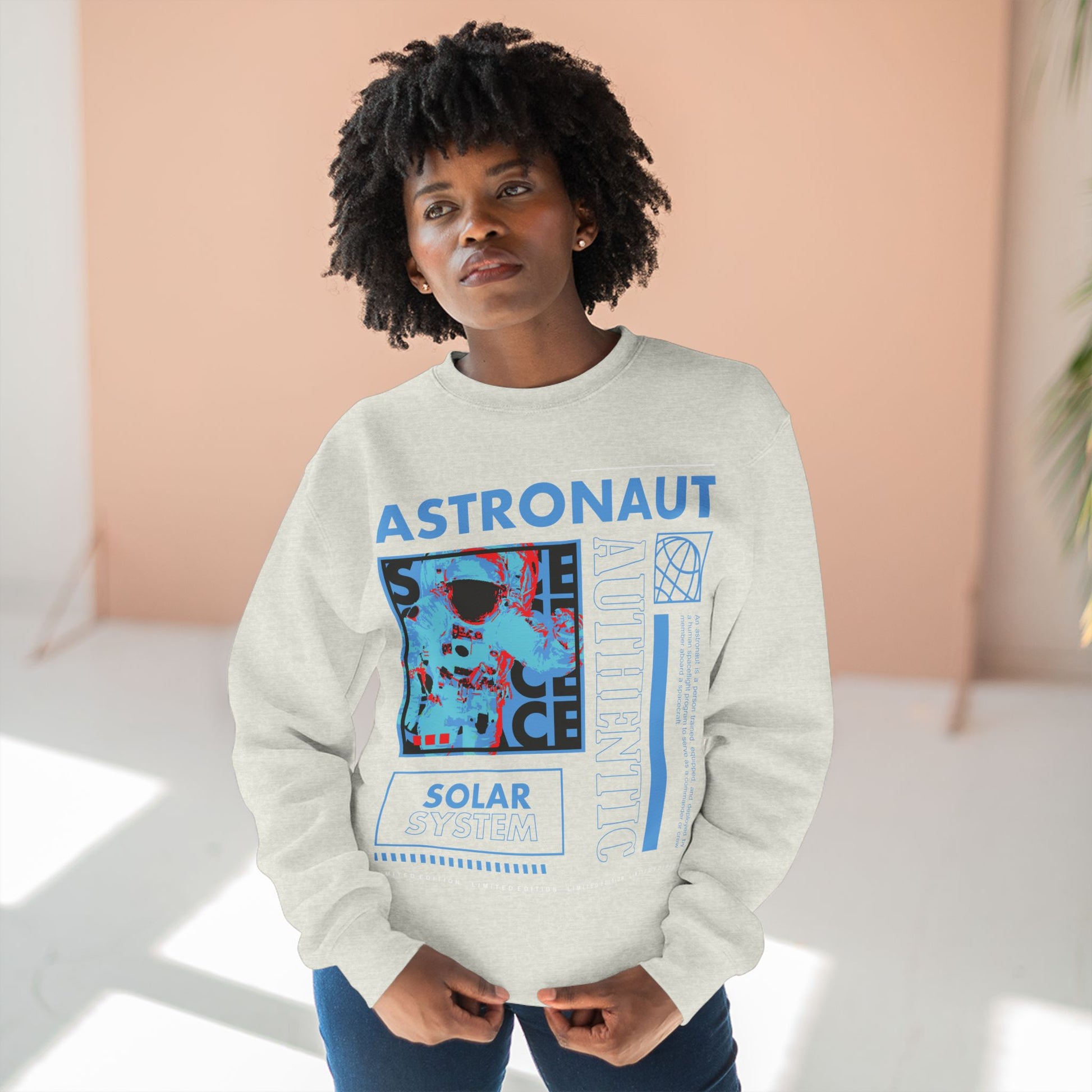 Astronaut Solar System Unisex Crewneck Sweatshirt - Space Theme Apparel
