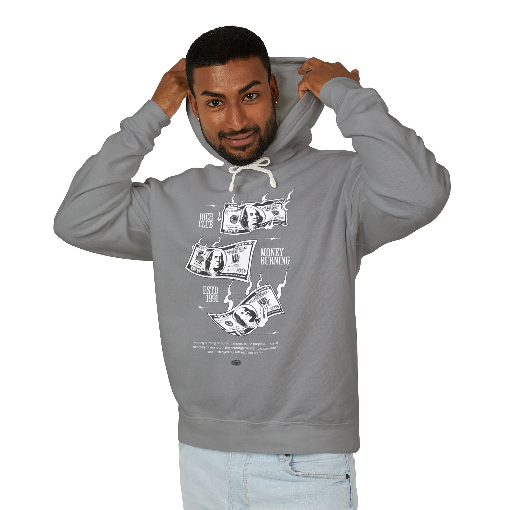 Hoodie Rich Club Money Burning Lightweight