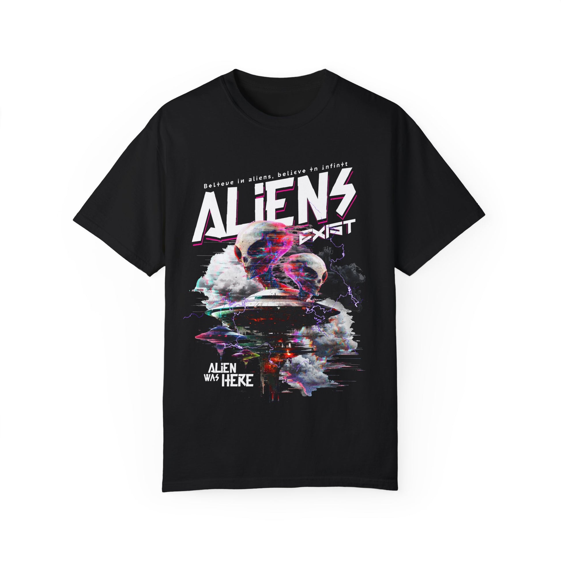 Aliens Exist Glitch Unisex T-shirt
