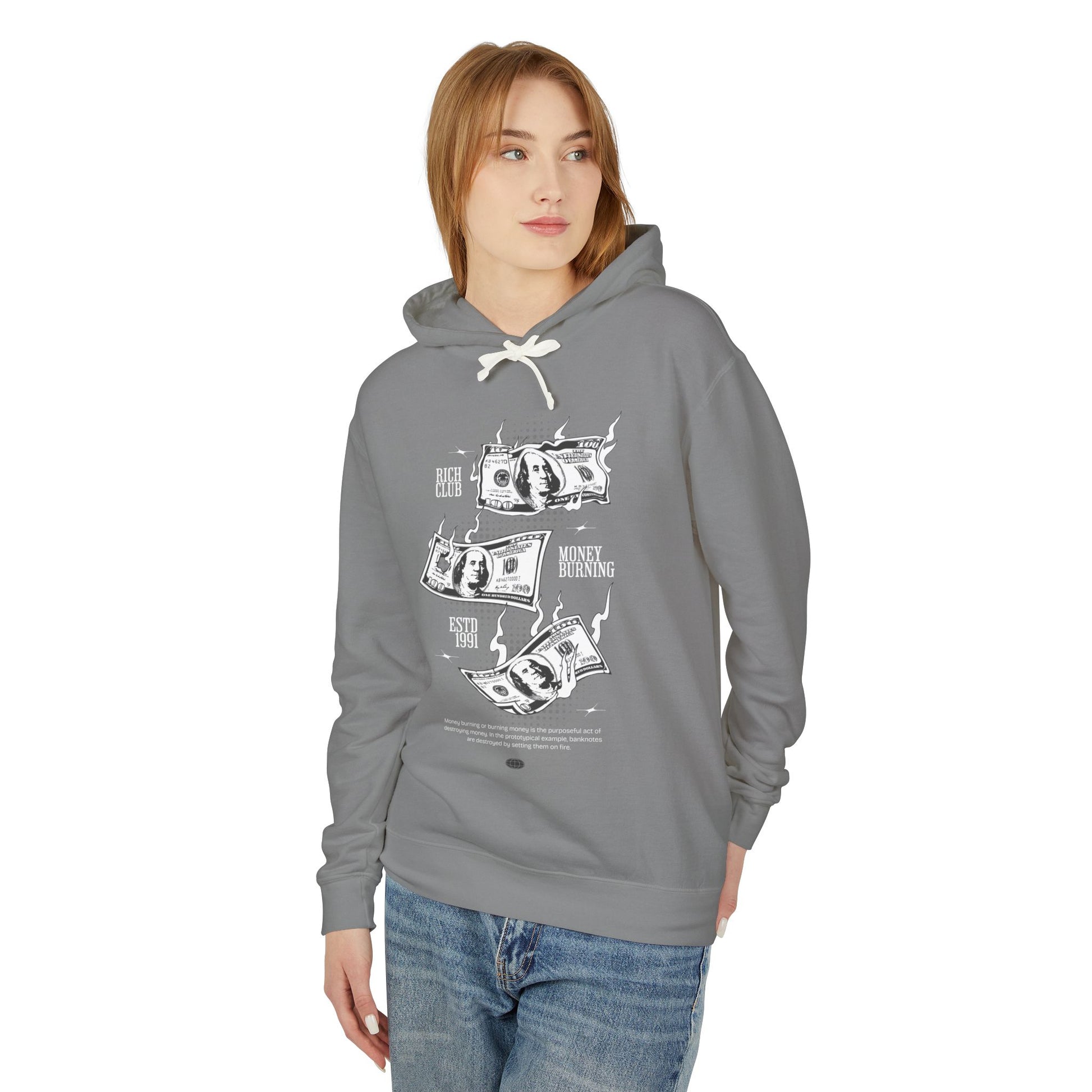 Hoodie Rich Club Money Burning Lightweight