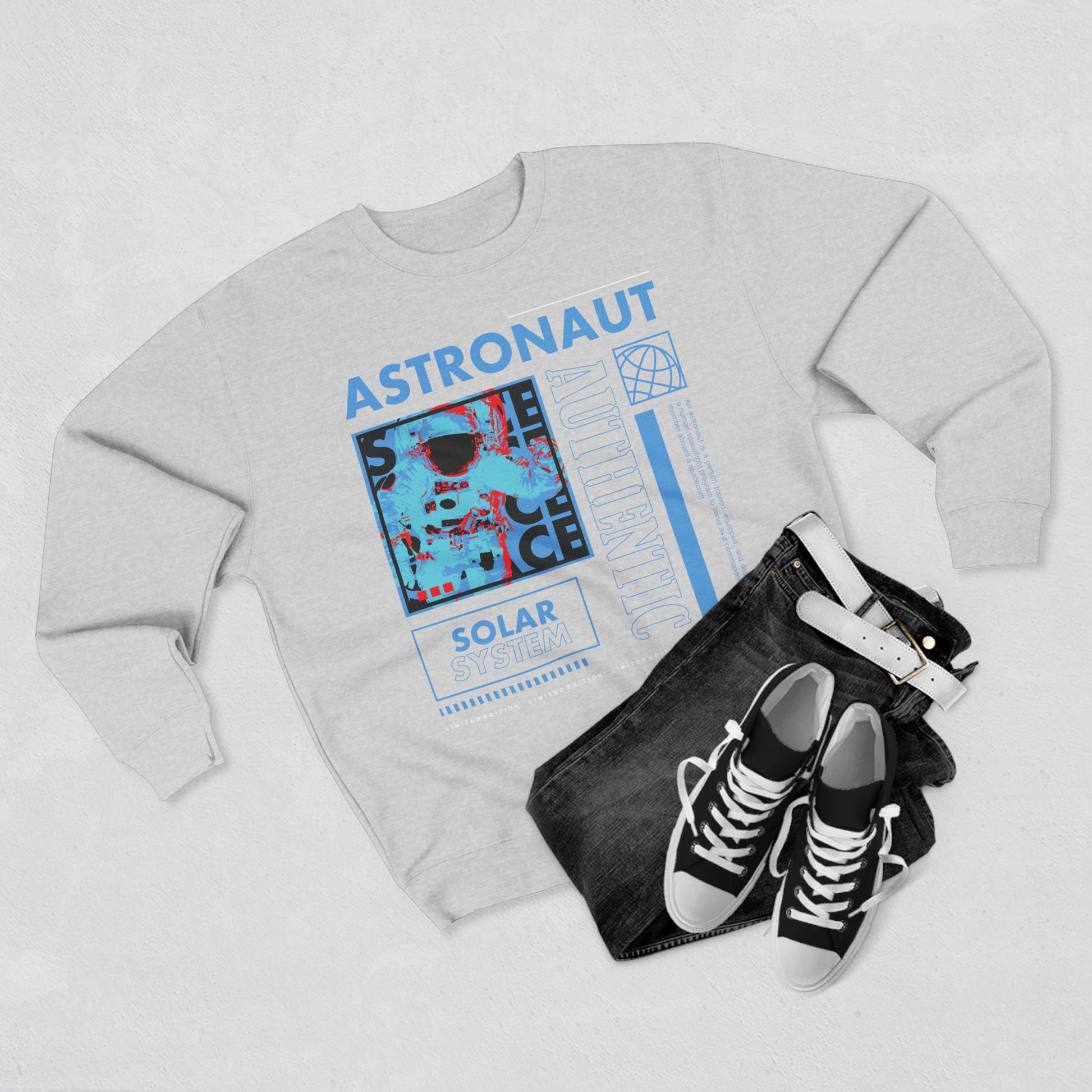 Astronaut Solar System Unisex Crewneck Sweatshirt - Space Theme Apparel