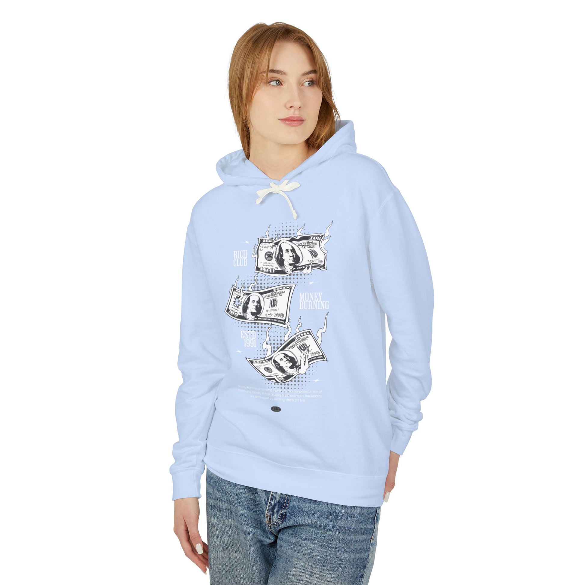 Hoodie Rich Club Money Burning Lightweight