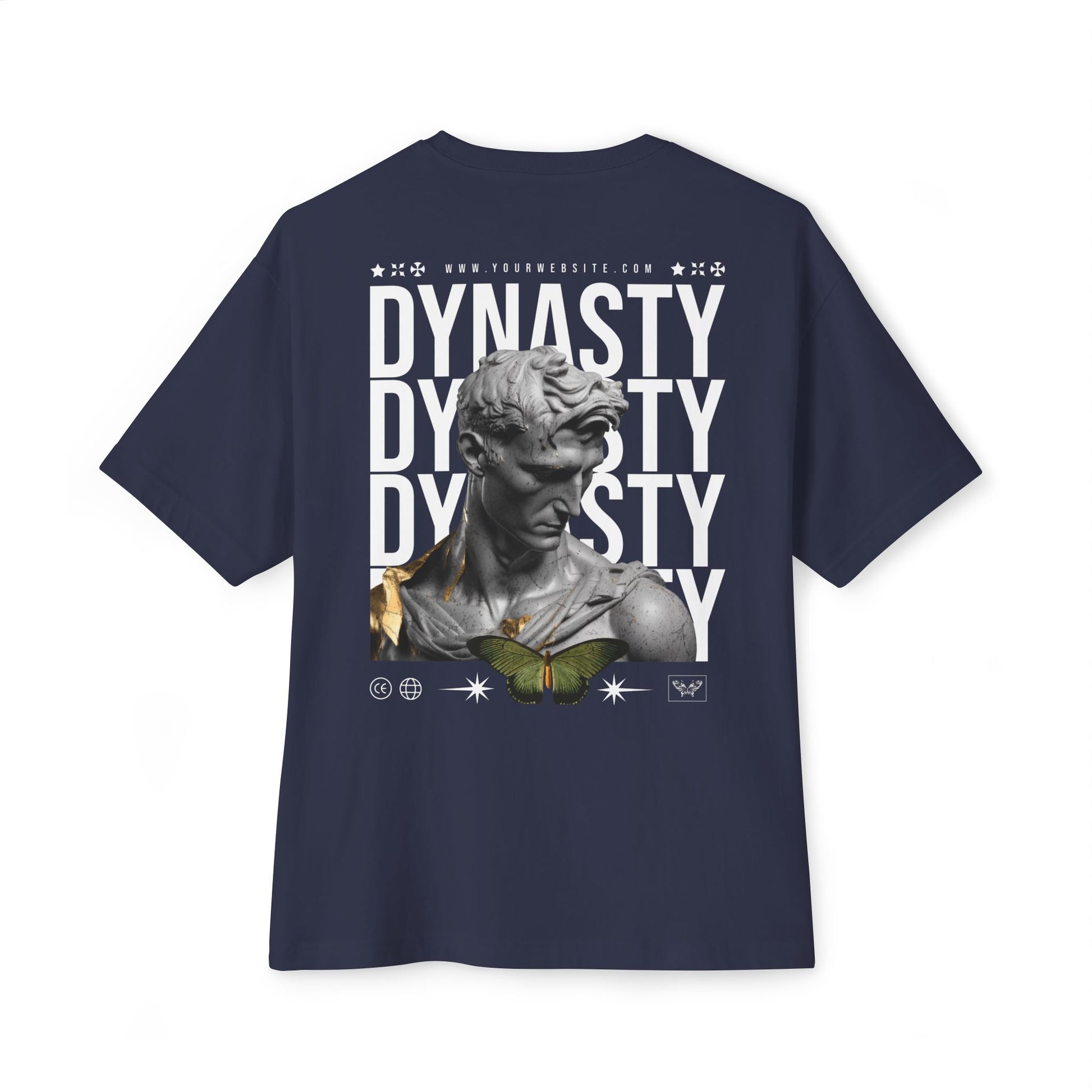 Unisex Oversized Boxy Tee - DYNASTY Graphic Tee for Fashion Lovers