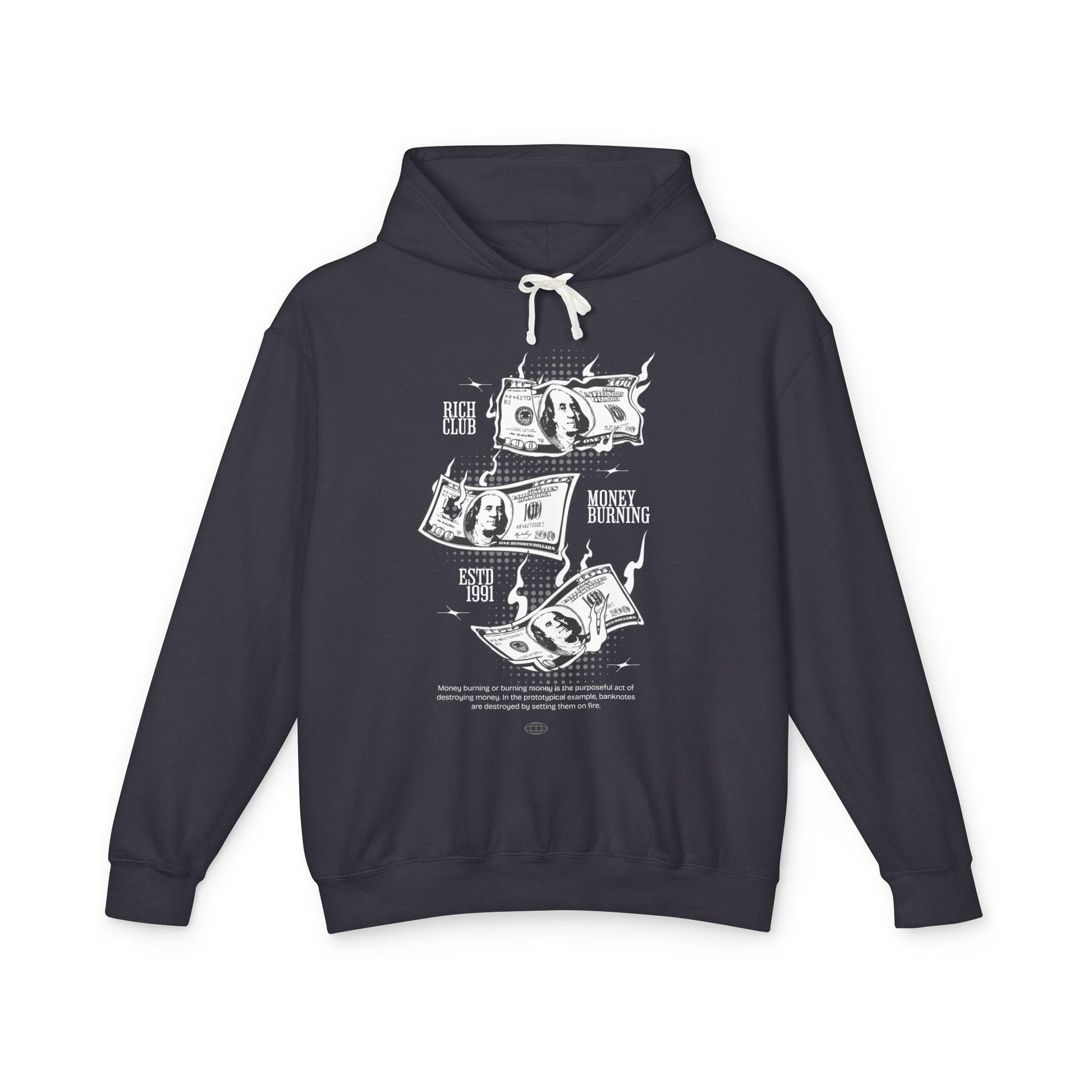 Hoodie Rich Club Money Burning Lightweight