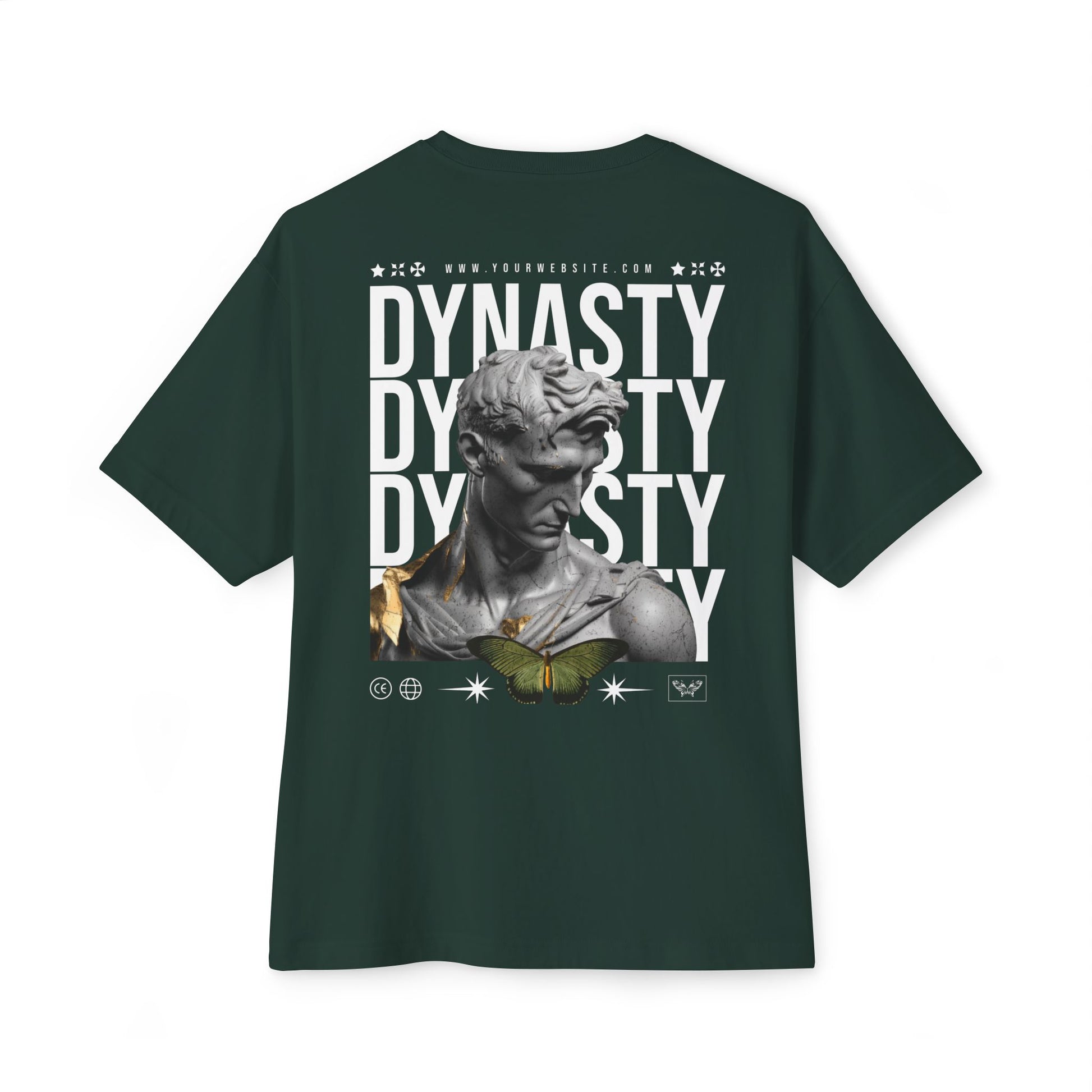 Unisex Oversized Boxy Tee - DYNASTY Graphic Tee for Fashion Lovers