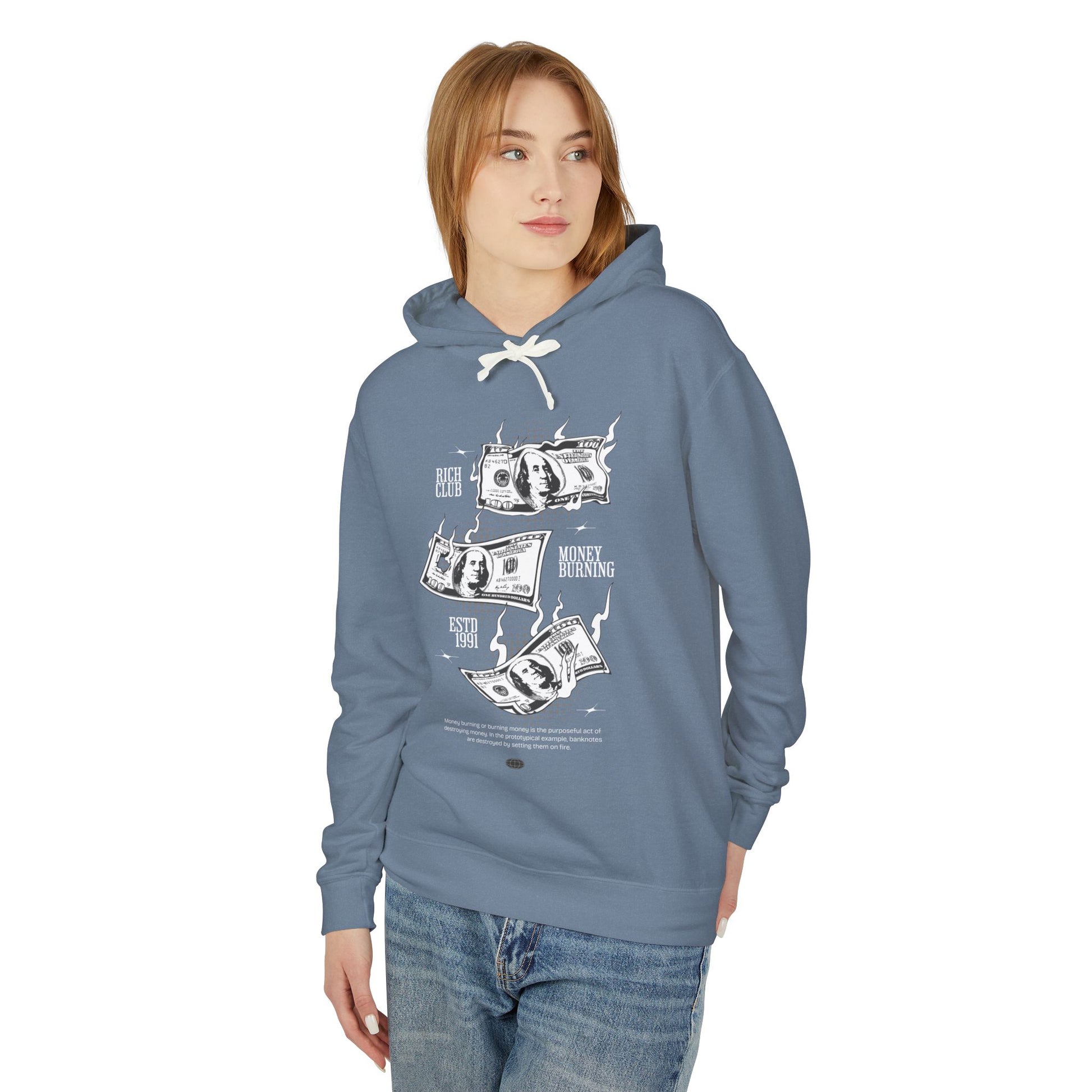 Hoodie Rich Club Money Burning Lightweight