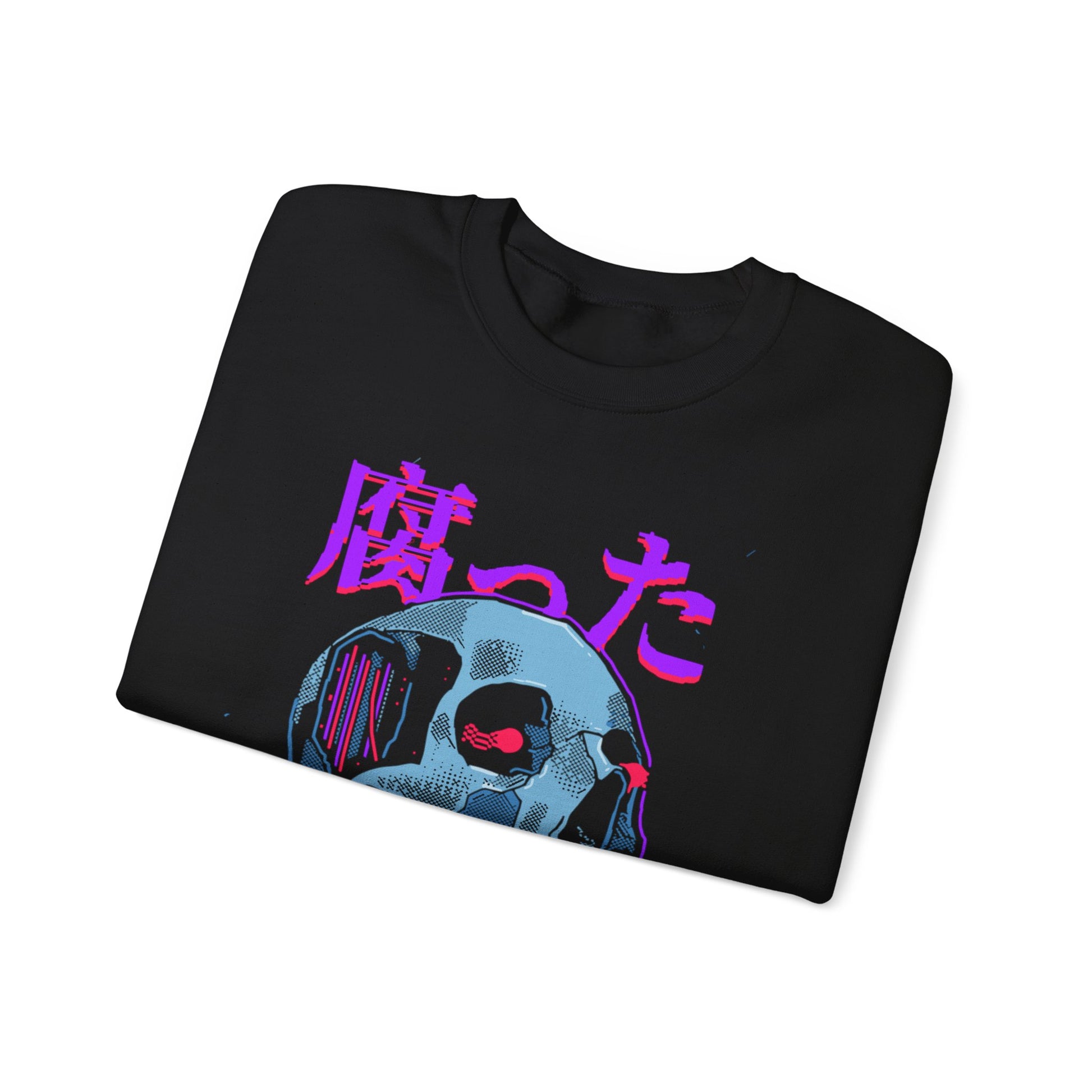 Cyberpunk Sweatshirt: Rotten Skull Design