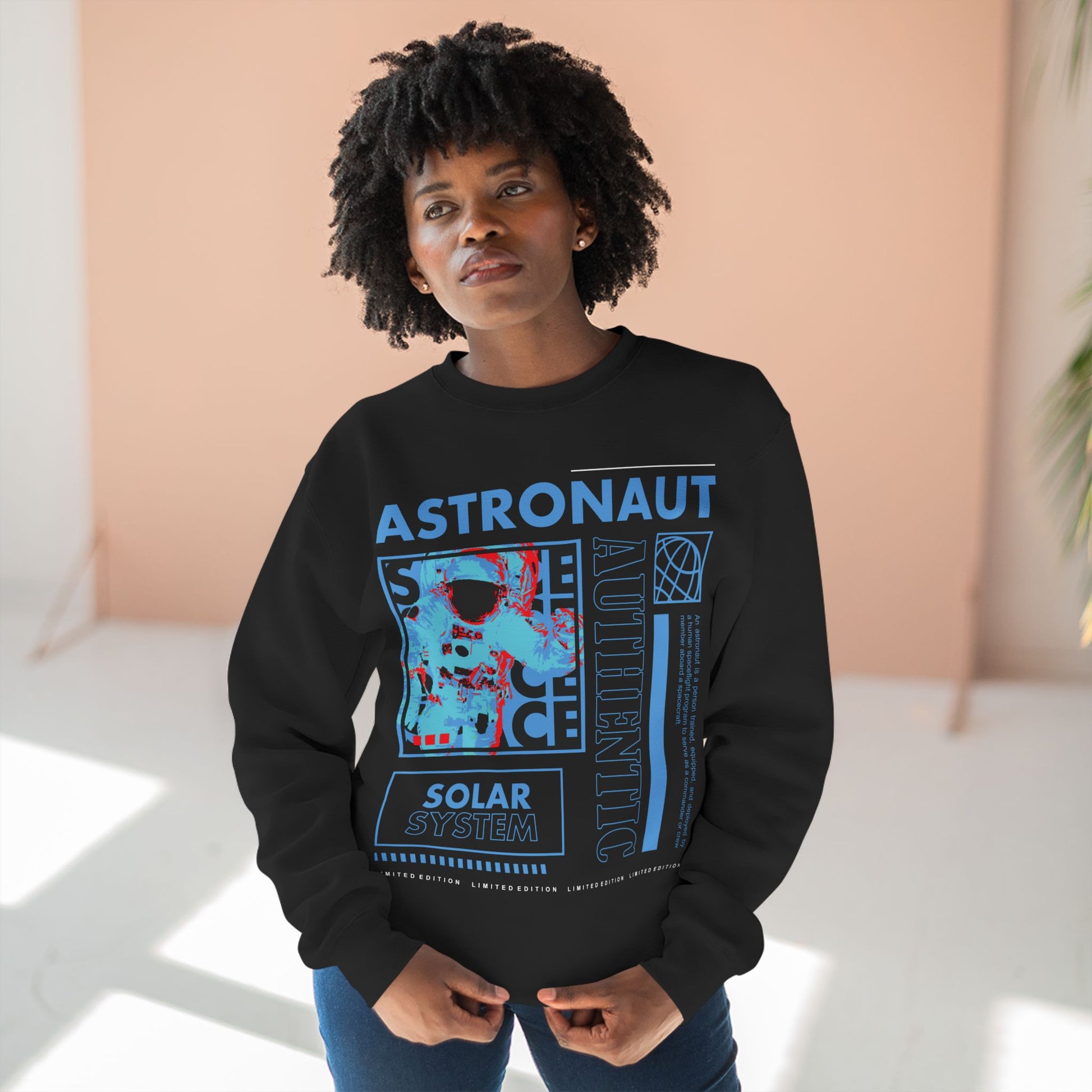 Astronaut Solar System Unisex Crewneck Sweatshirt - Space Theme Apparel