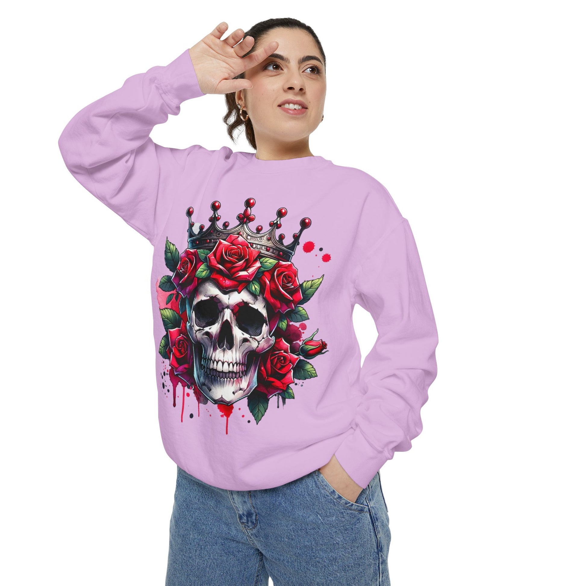 Skull Rose Crown Sweatshirt