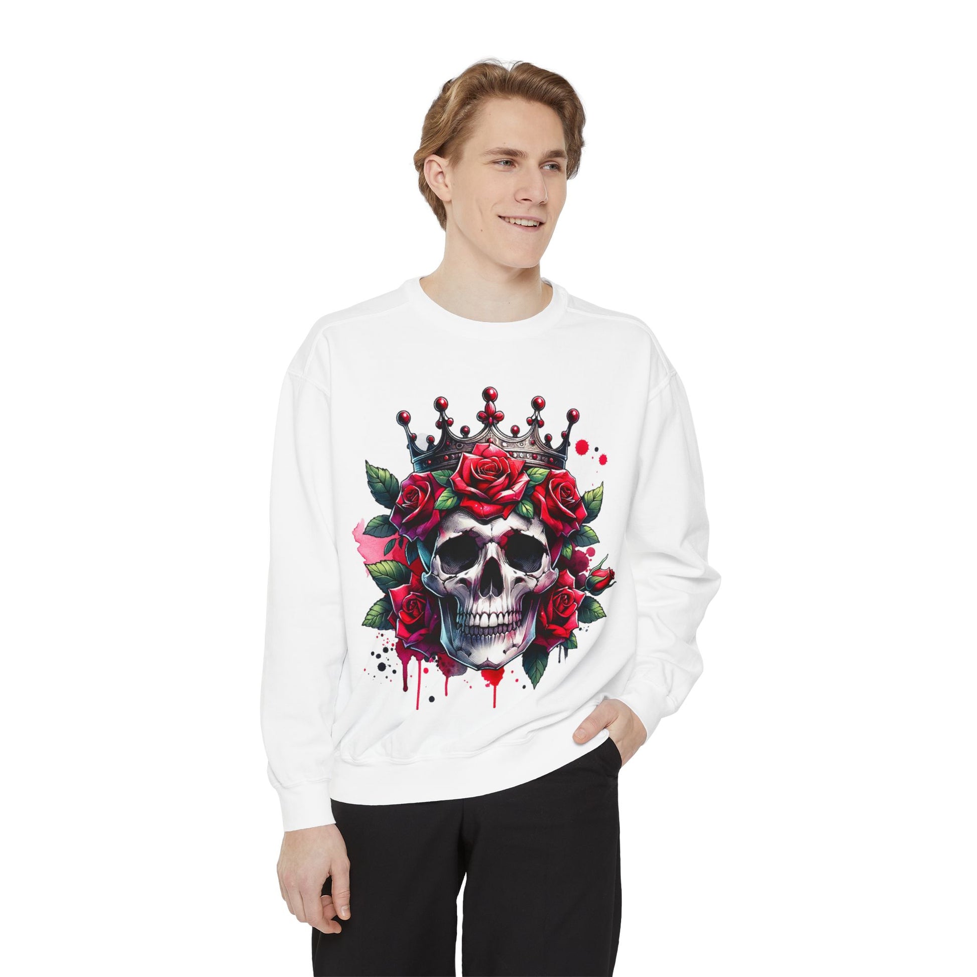 Skull Rose Crown Sweatshirt
