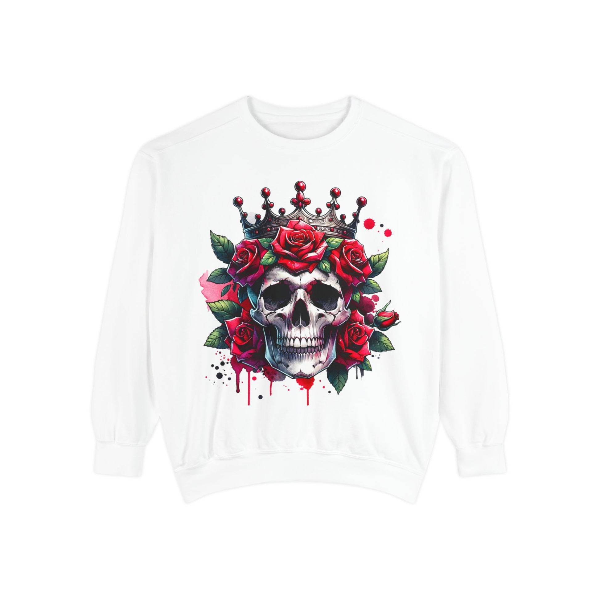 Skull Rose Crown Sweatshirt